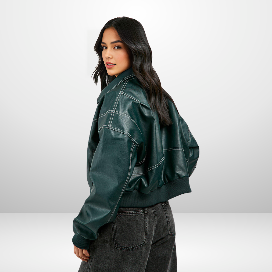 Oversized Faux Leather Jacket