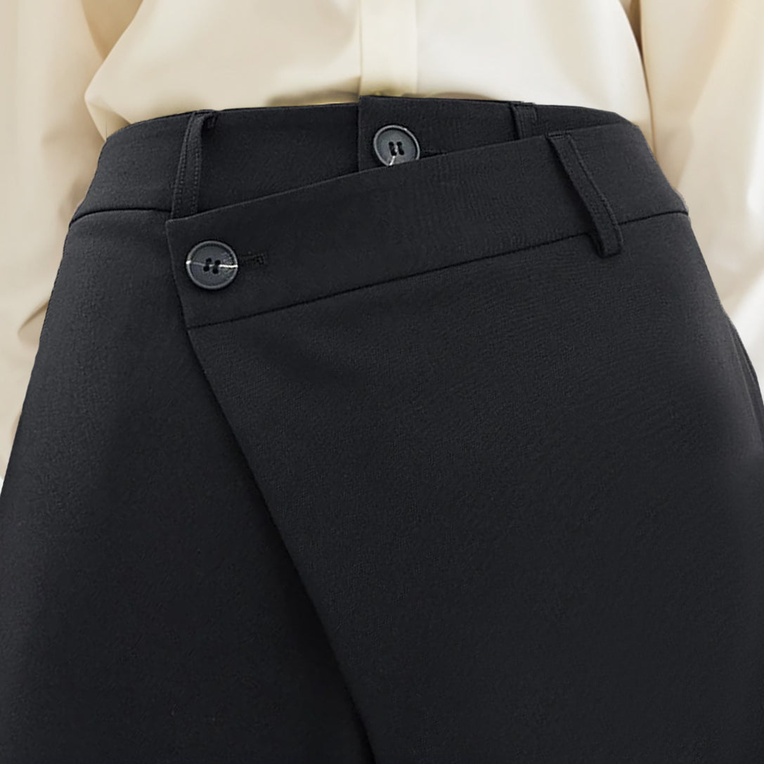 Asymmetrical Wide-Leg Pants