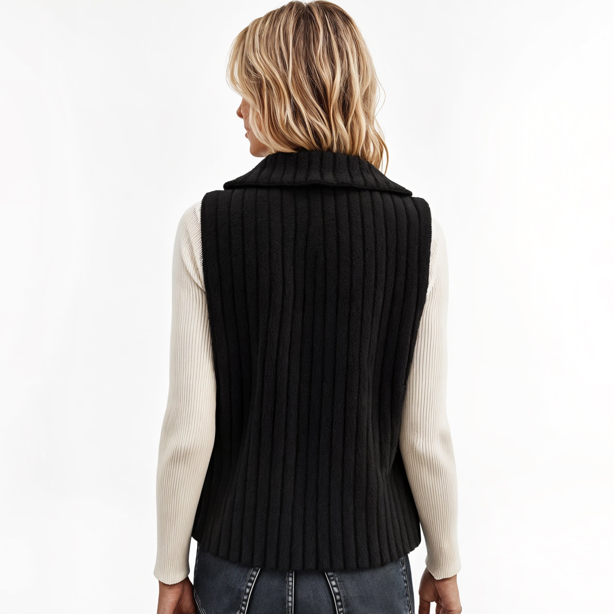 Sleeveless Faux Fur Vest