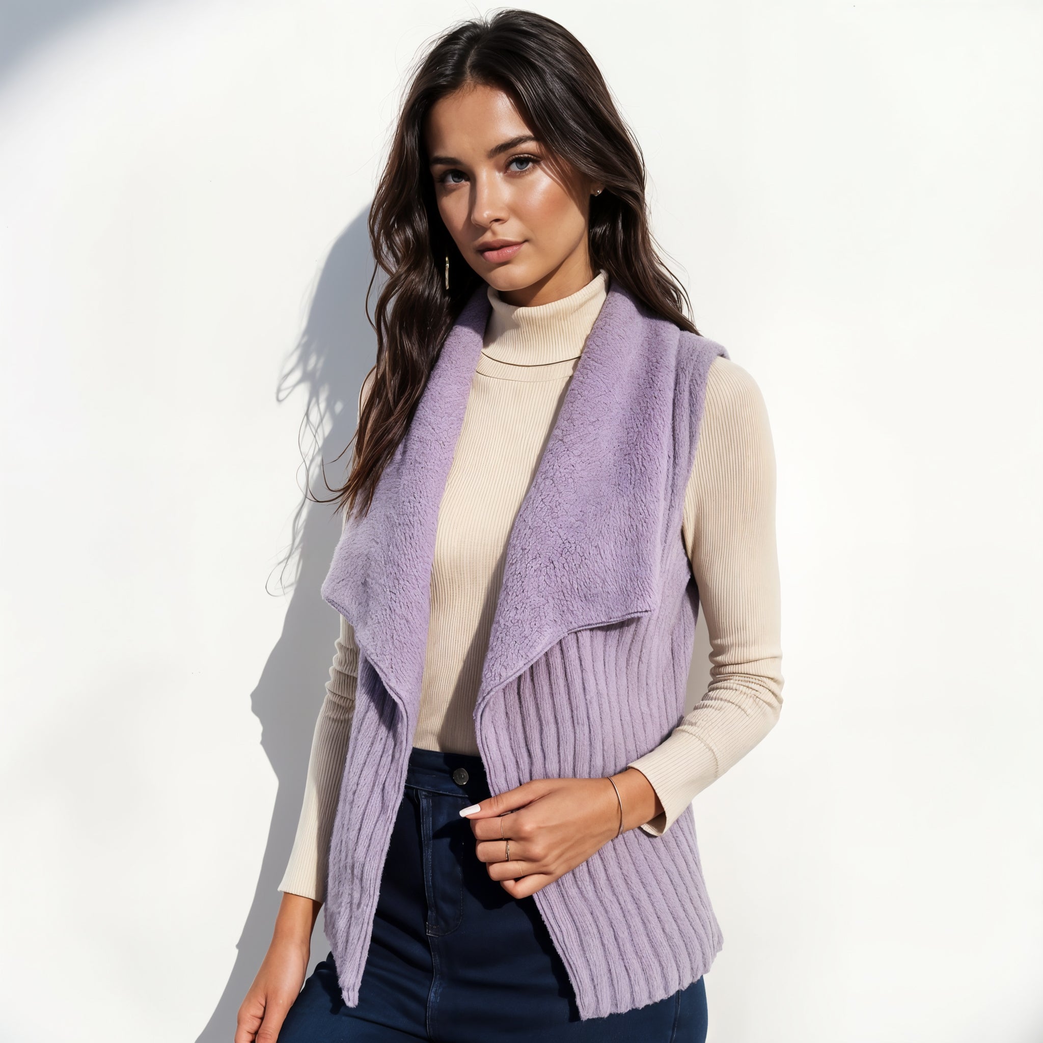 Sleeveless Faux Fur Vest