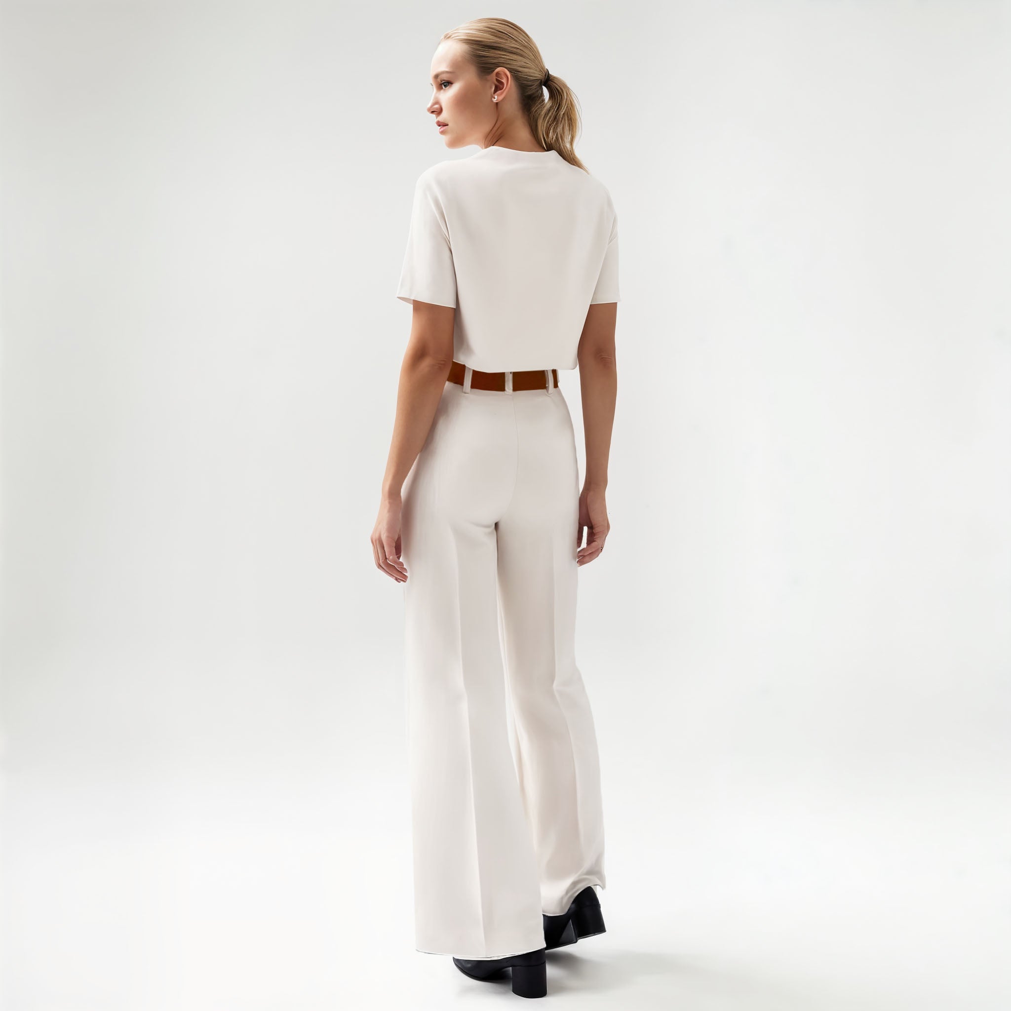 Sophisticated Wide-Leg Trousers & Top Set