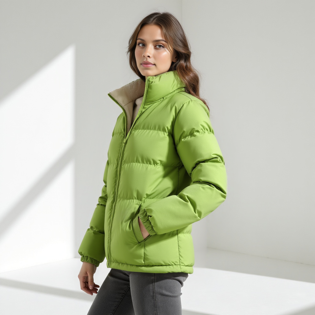Shearling-Lined Puffer Jacket