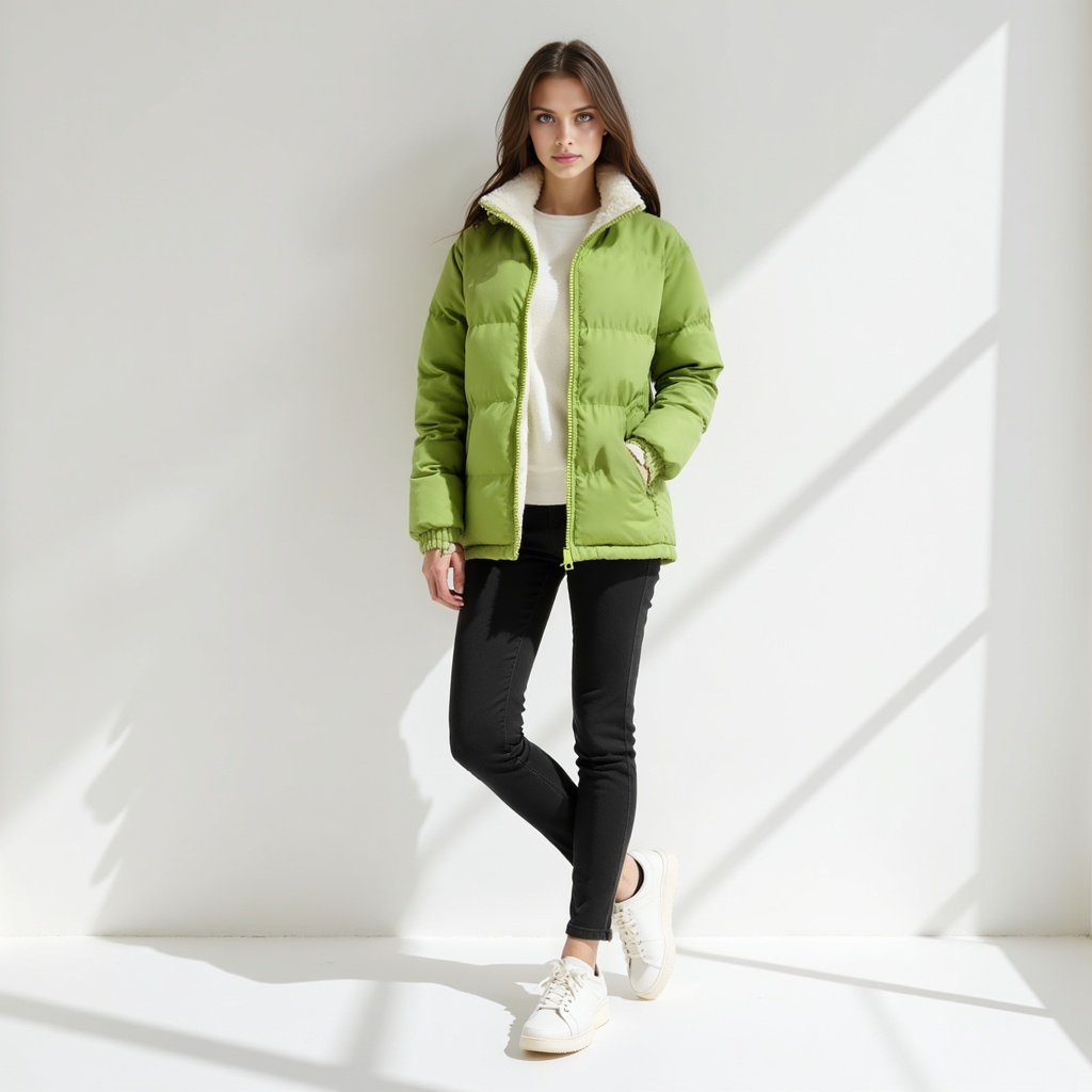 Shearling-Lined Puffer Jacket