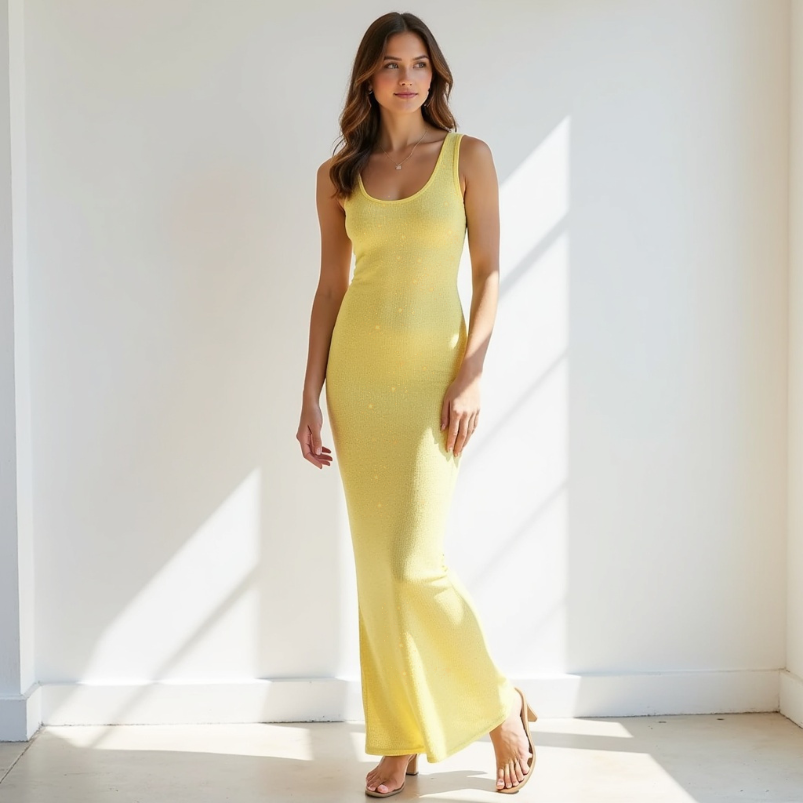 Glitter Maxi Dress with Subtle Shine