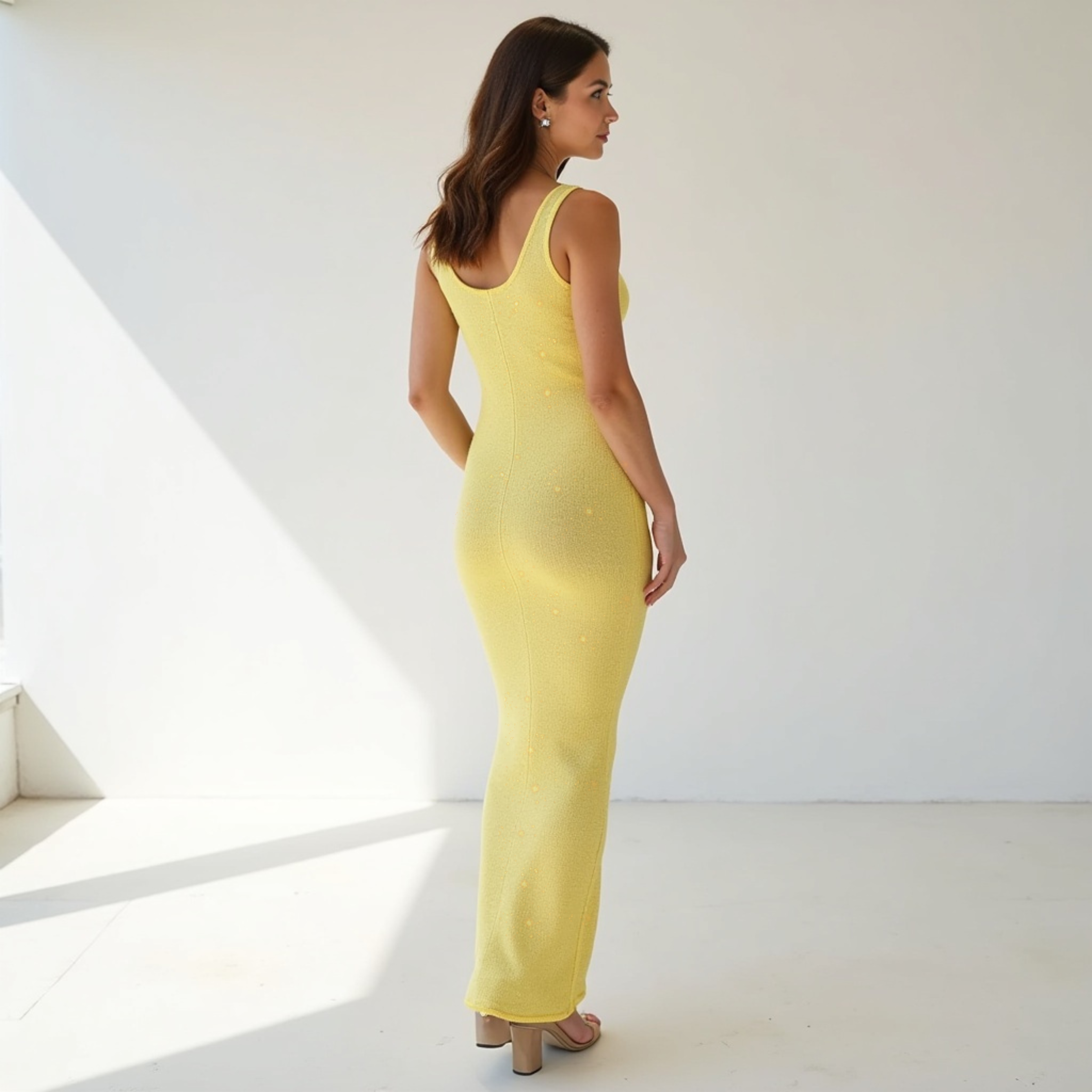 Glitter Maxi Dress with Subtle Shine