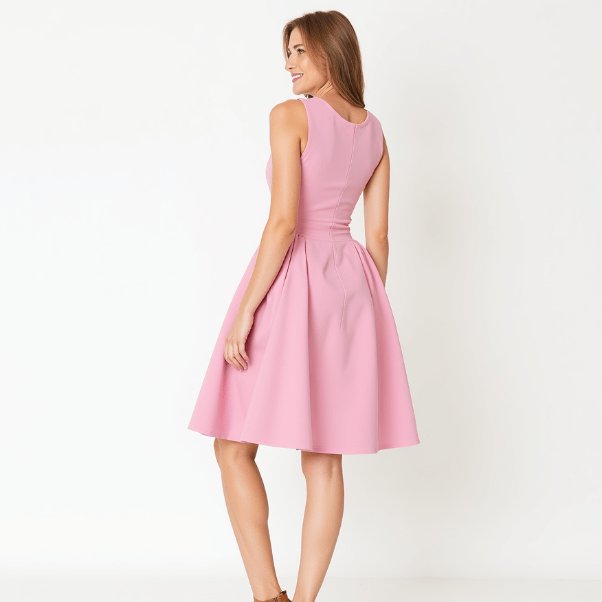 Elegant Pink Midi Dress