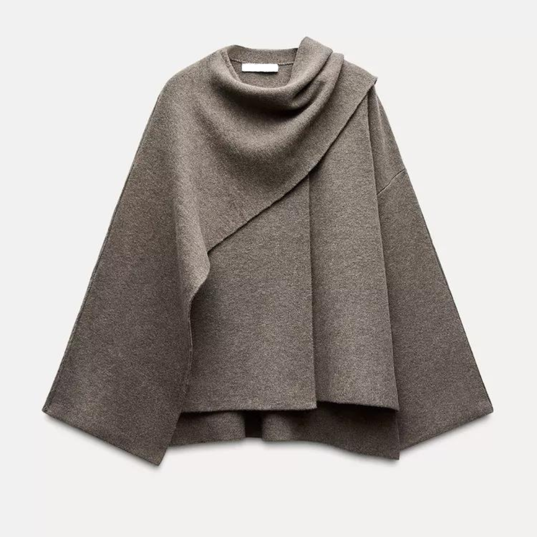 Draped Wool Coat