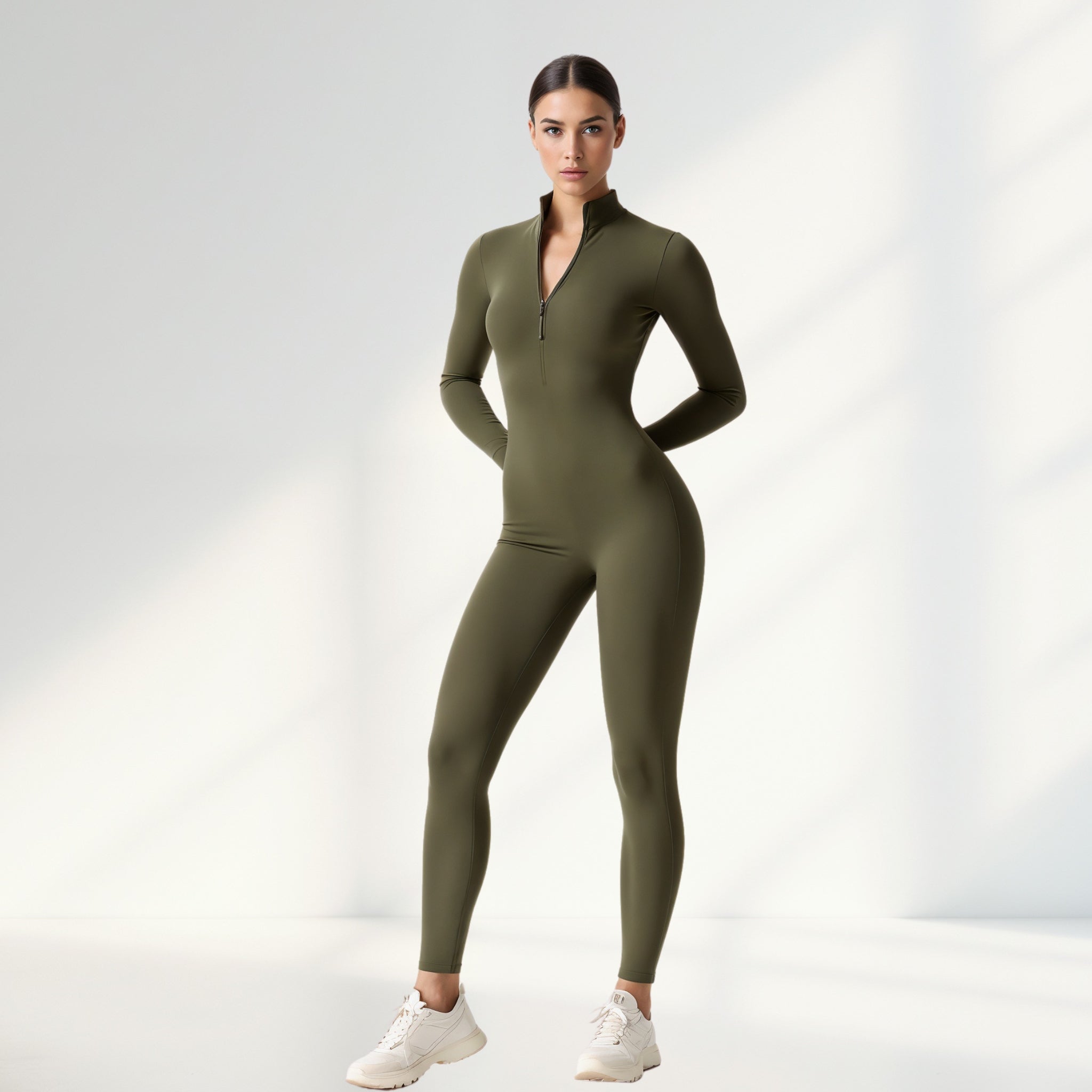 Full-Length Zip-Front Bodysuit