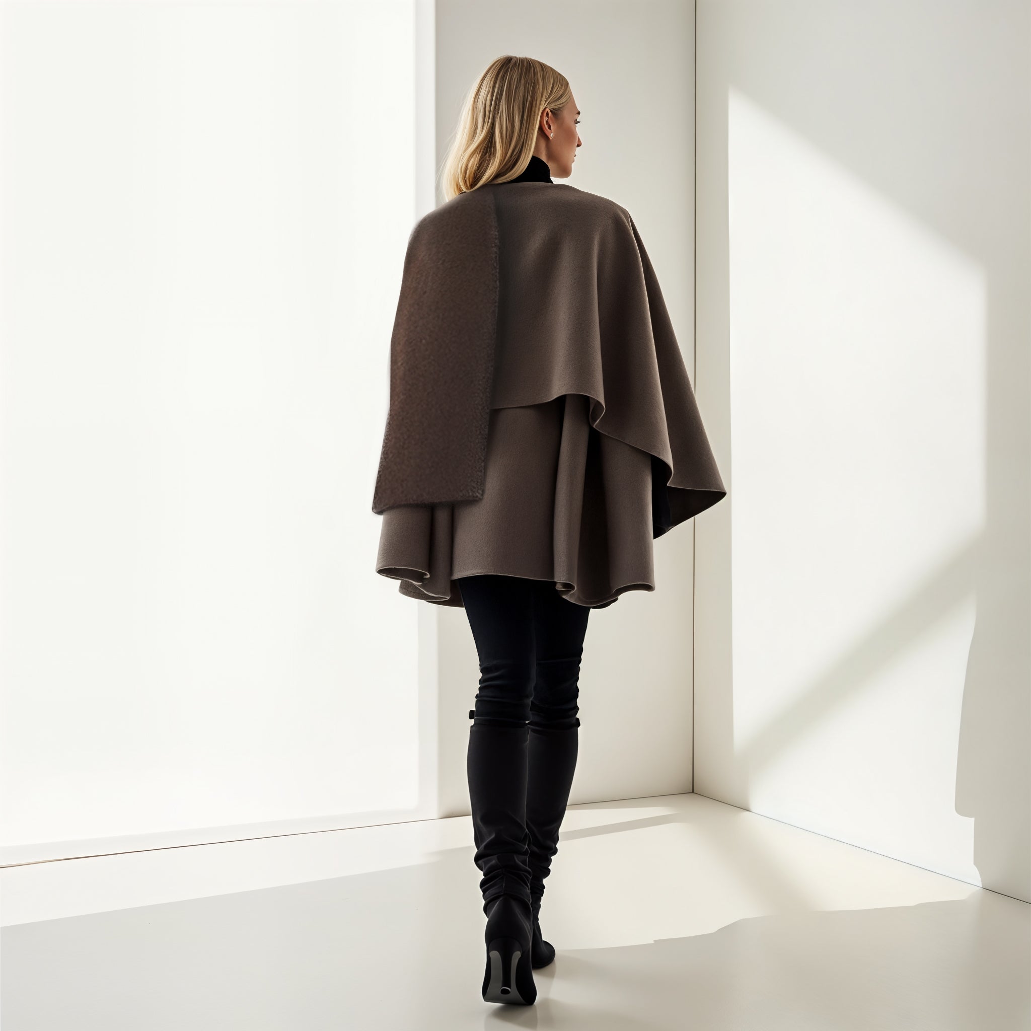 Draped Wool Coat