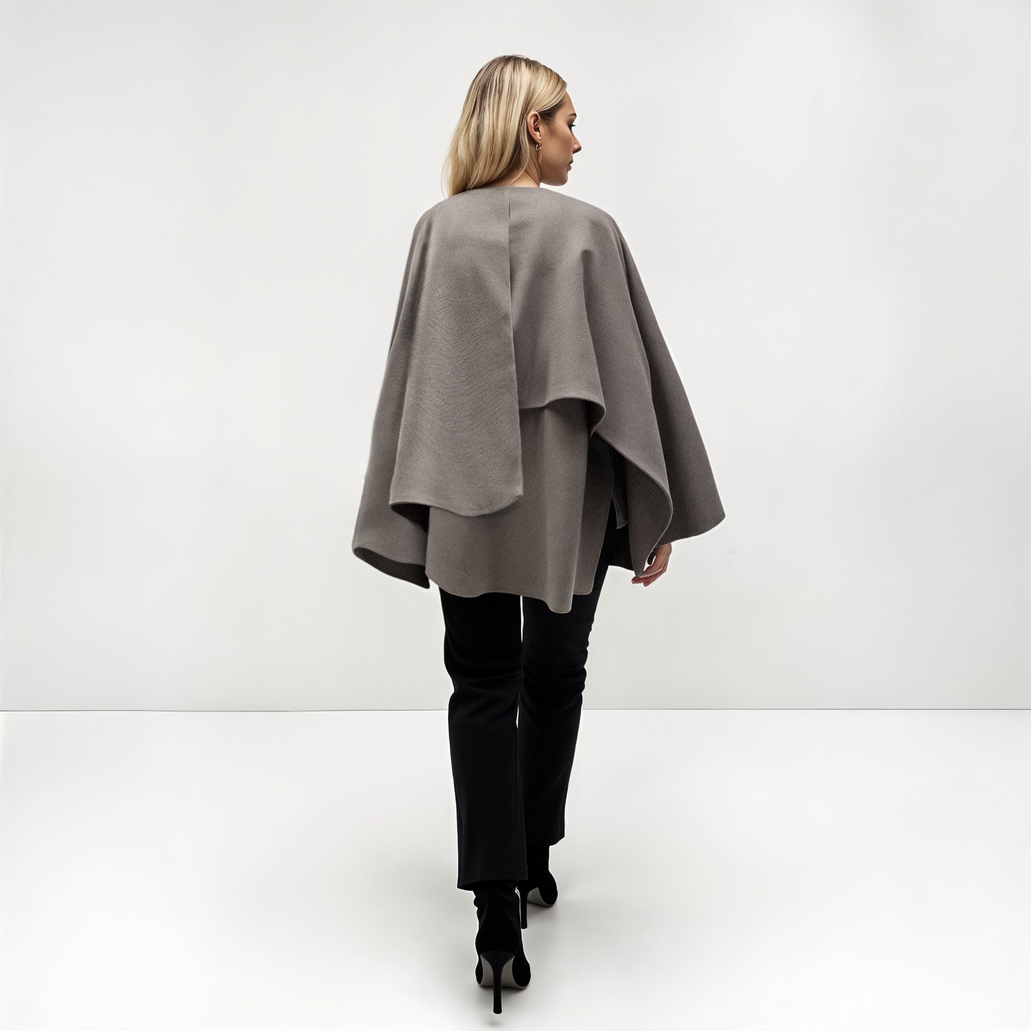 Draped Wool Coat