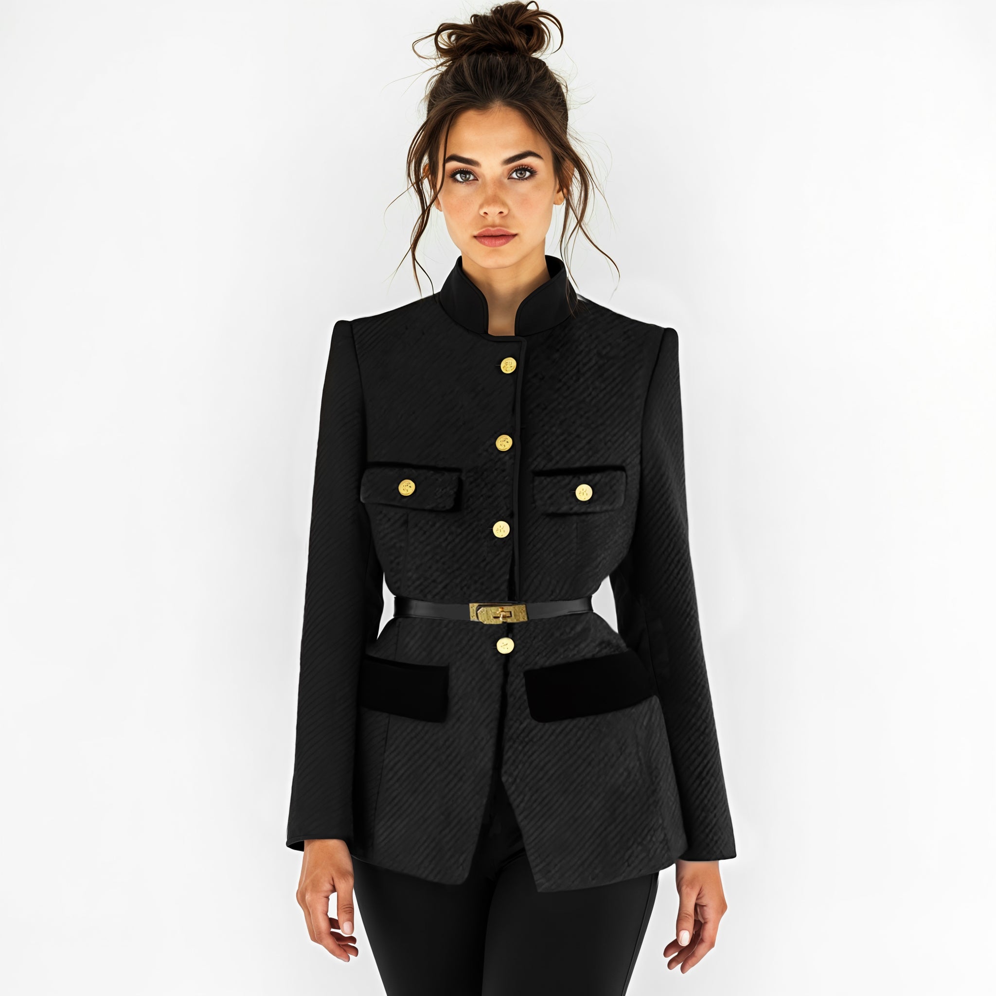 Chic Belted Blazer