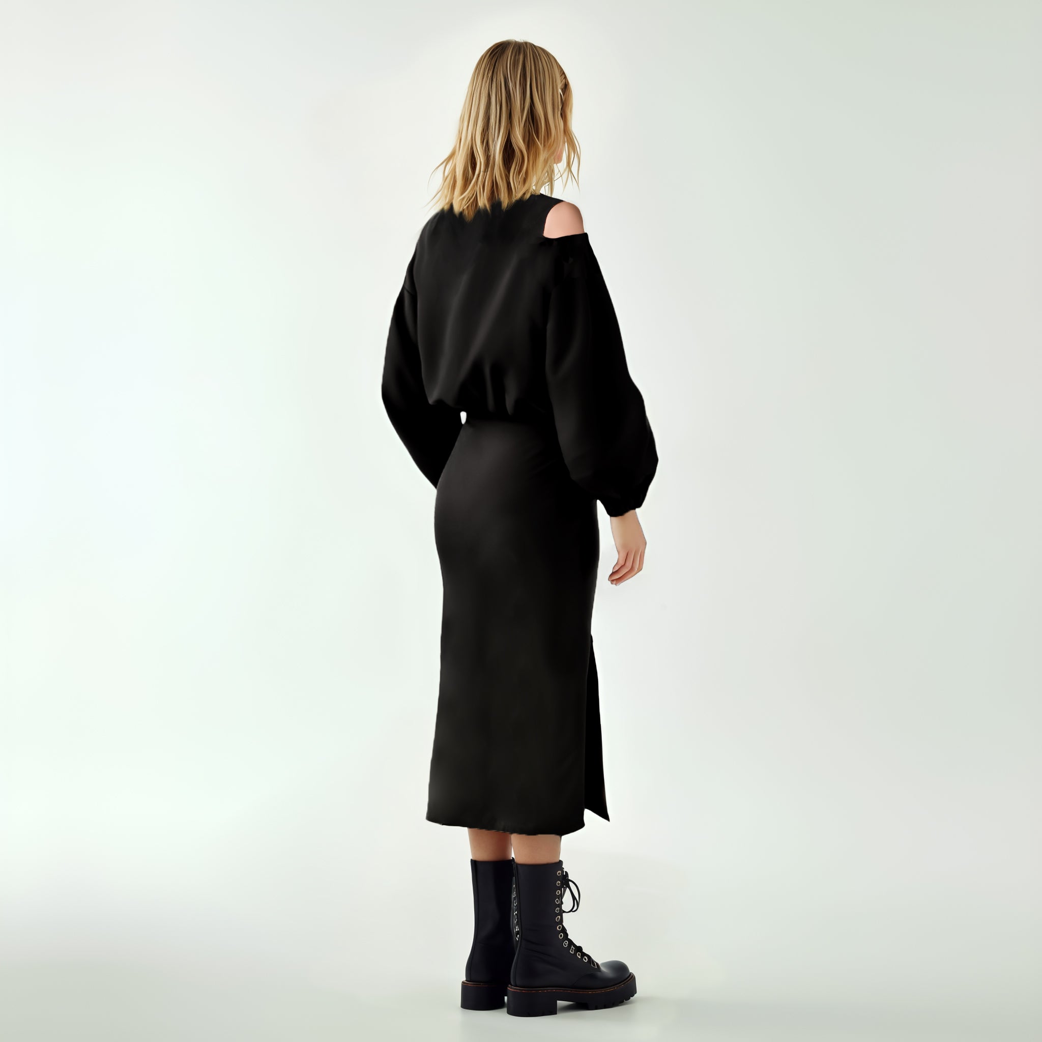 Two-Piece Set with Balloon Sleeves