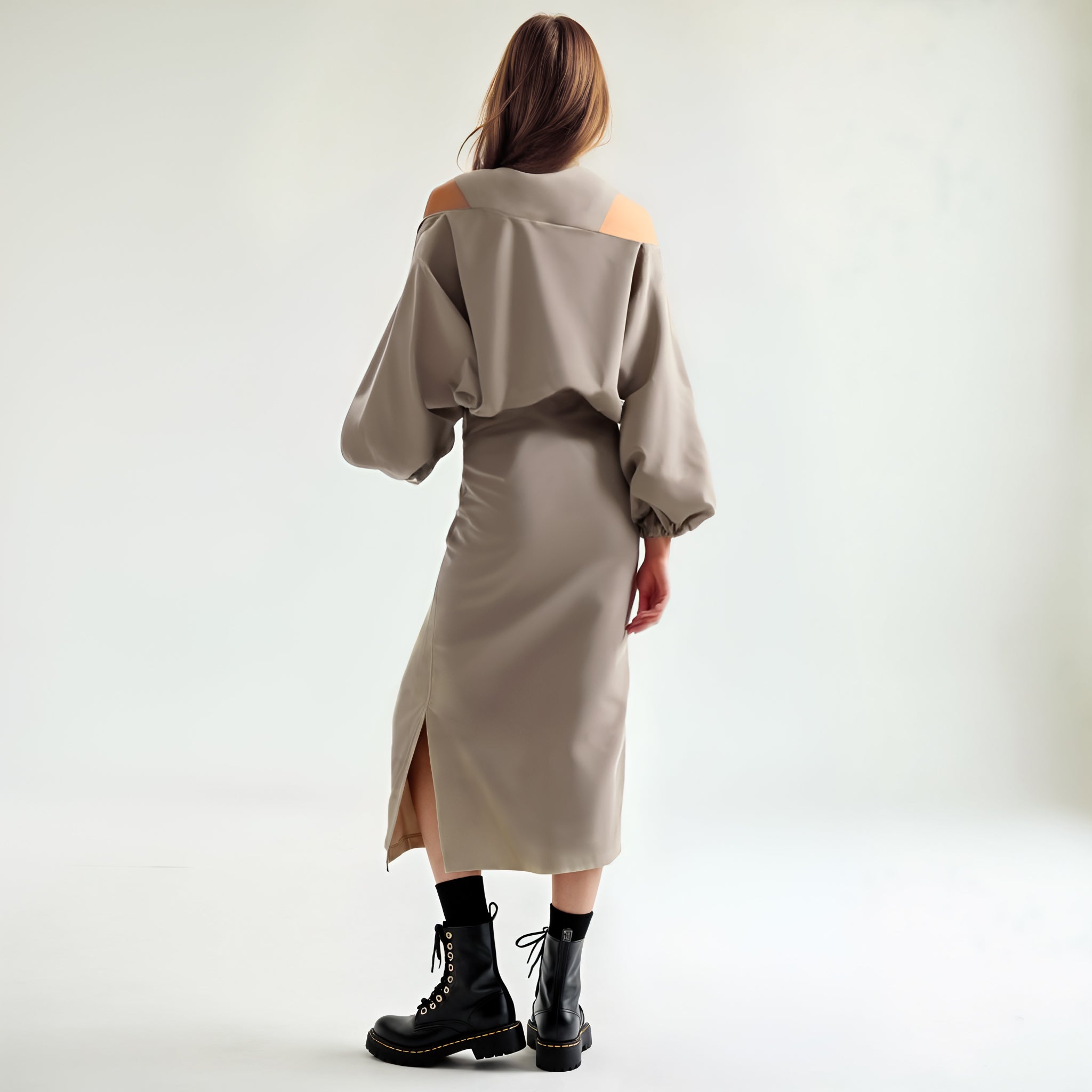 Two-Piece Set with Balloon Sleeves