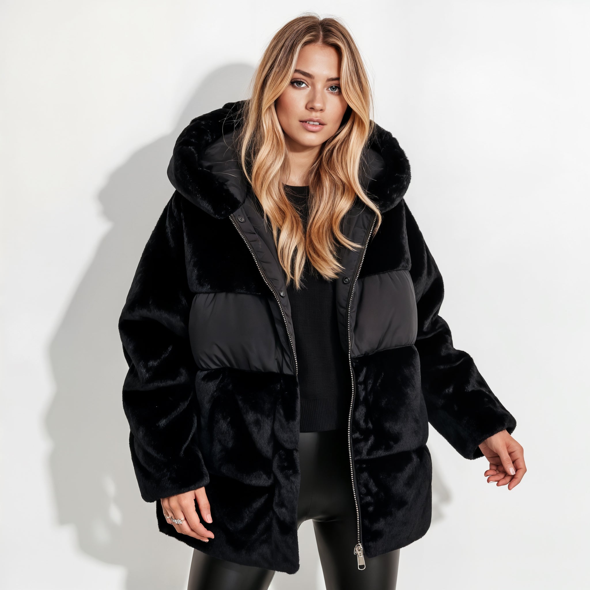 Oversized Faux-Fur Winter Jacket