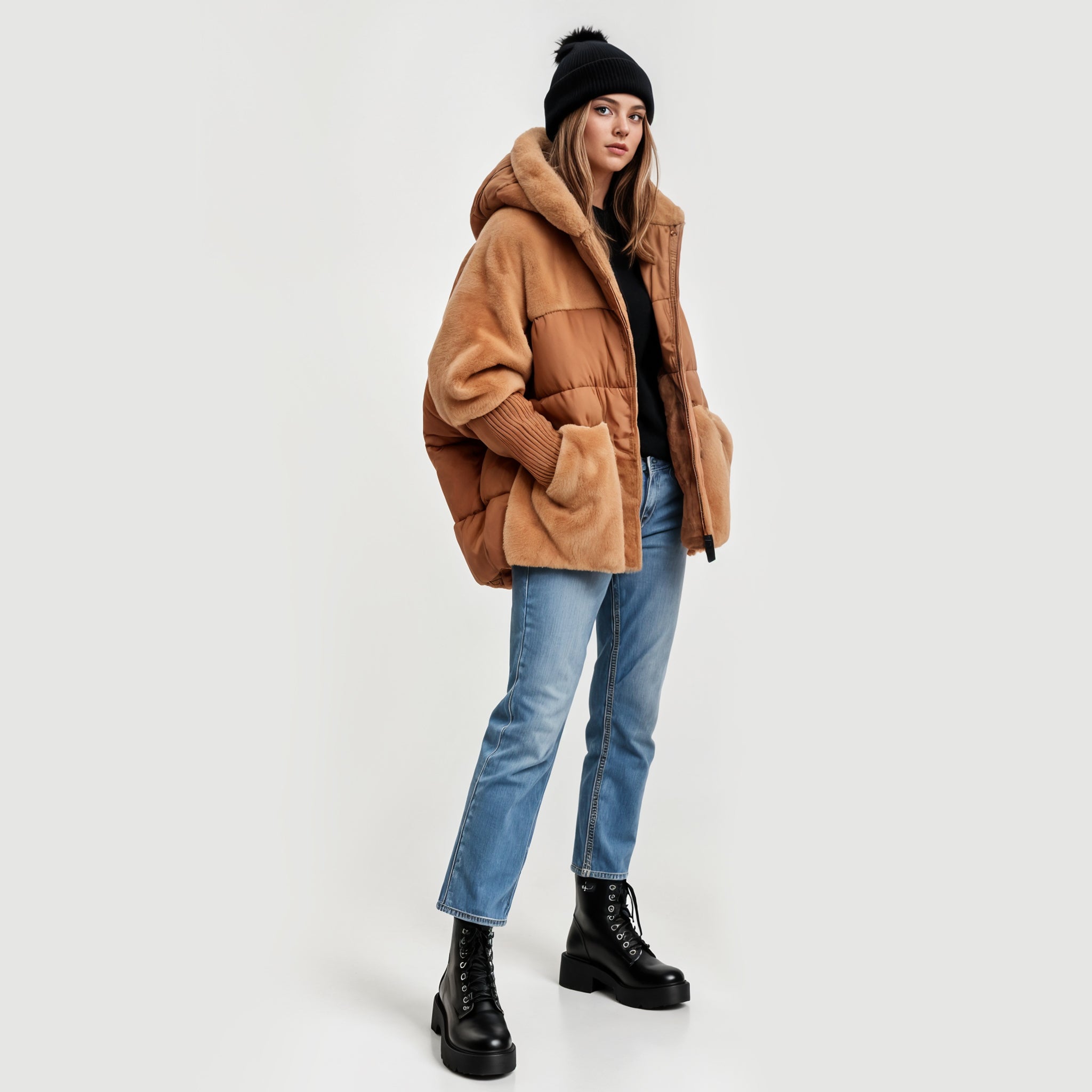 Oversized Faux-Fur Winter Jacket